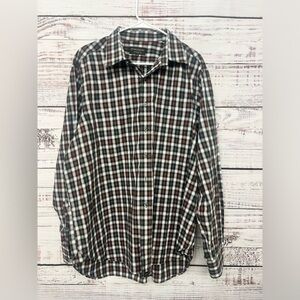 Allen Edmonds Plaid Flannel Long Sleeve Casual Button Down Shirt XXL Mens